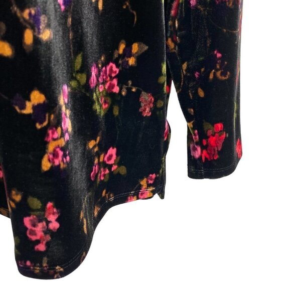 J. Jill Top Women's Large Velvet Floral Print Multicolored‎ - Picture 4 of 7